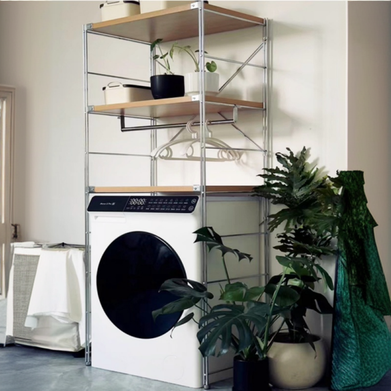 Trendy Stainless Steel Vertical Cabinet Storage Shelf Rack with Shelves