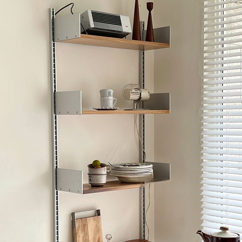 Metallic Trendy Wall-fixed Cabinet Storage Shelf Rack