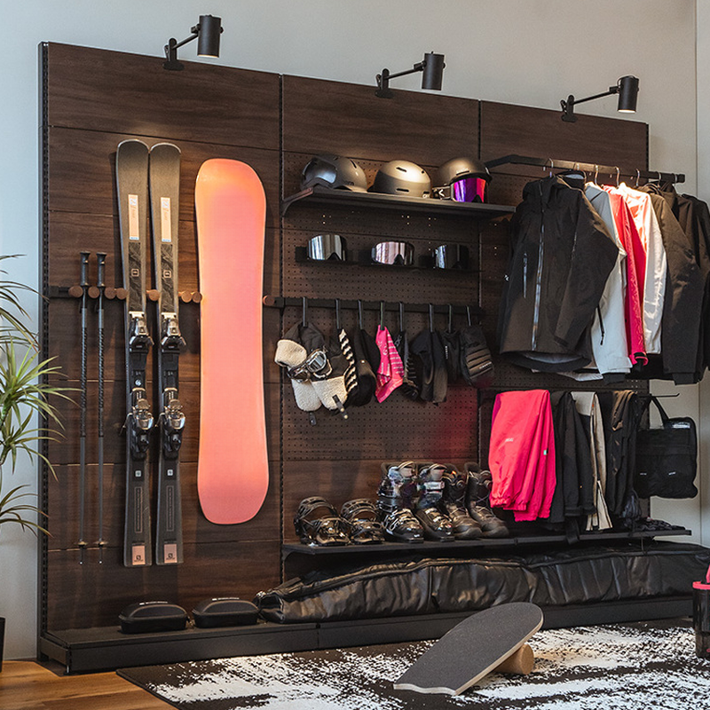 Taupe Trendy Fireproof Cabinet Storage Shelf Rack with Hooks