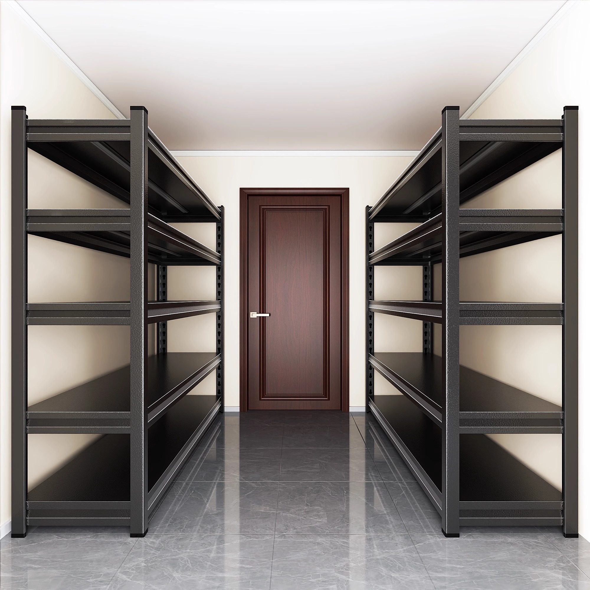 Trendy 5 Tiers Rectangle Fireproof Cabinet Storage Shelf Rack with 4 Cube Storage Units