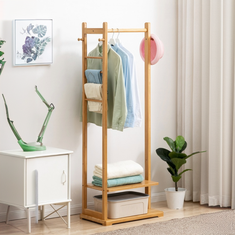 Minimalist Hall Tree with Accessible Storage and 3 Hooks