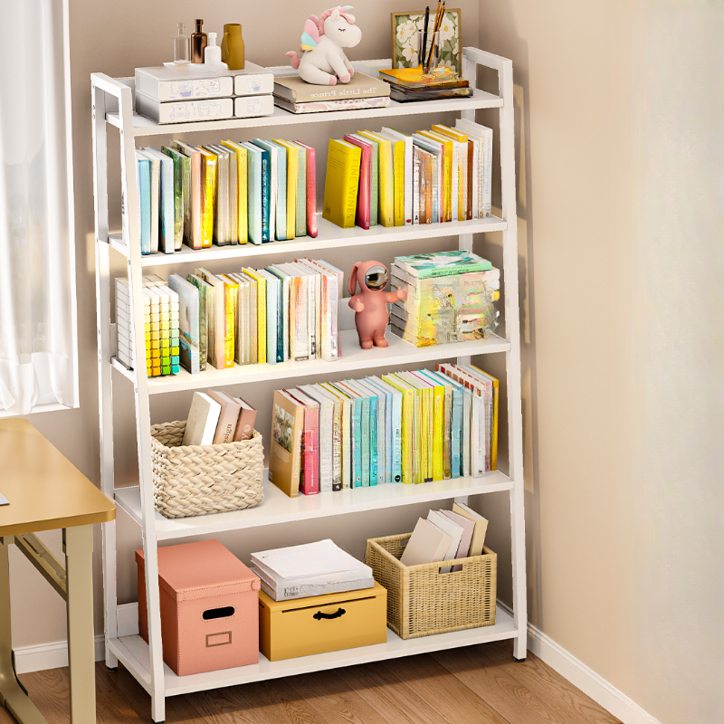 Trendy Vertical Steel Cabinet Storage Shelf Rack with 5 Floating Shelves