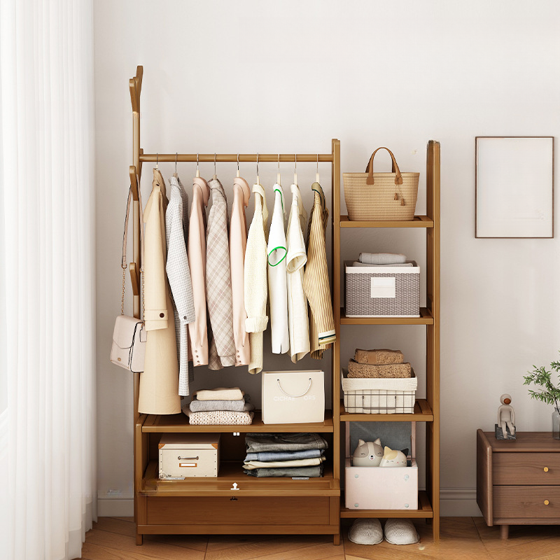 Minimalist Hall Tree with Locker Storage, 3 Shelves, Wood Bench, and 6 Hooks