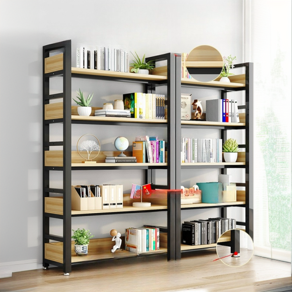Ink Trendy Steel Vertical Cabinet Storage Shelf Rack with Solid Shelves