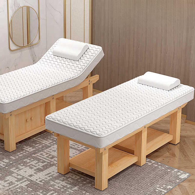 Slip Resistant Multi-levelled Lumber Massage Bed with Rectangular Trestle Base