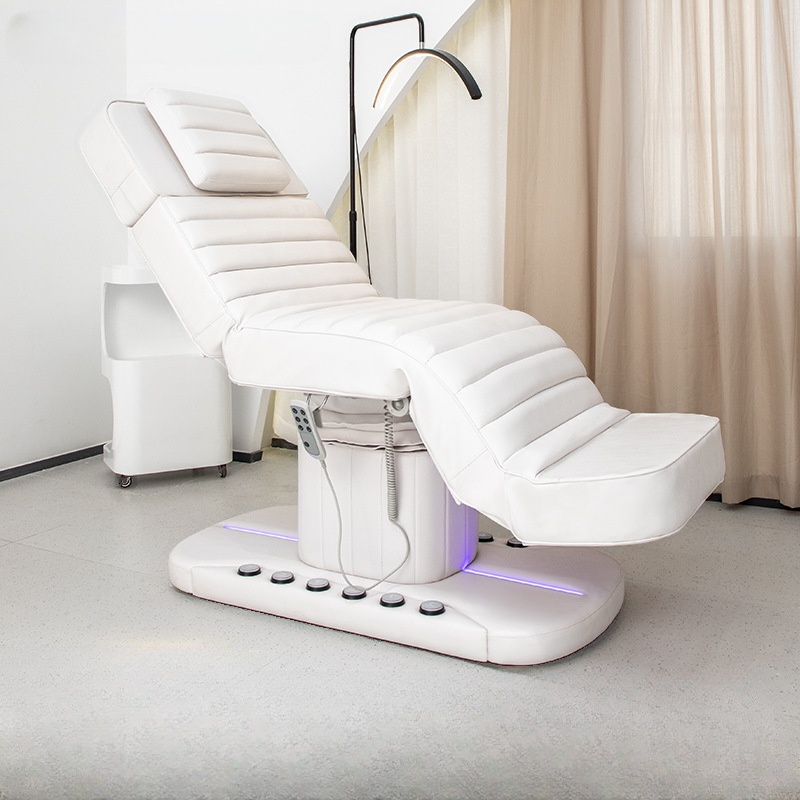 Adjustable Height Rectangular Massage Bed with Alloy Cylinder Base