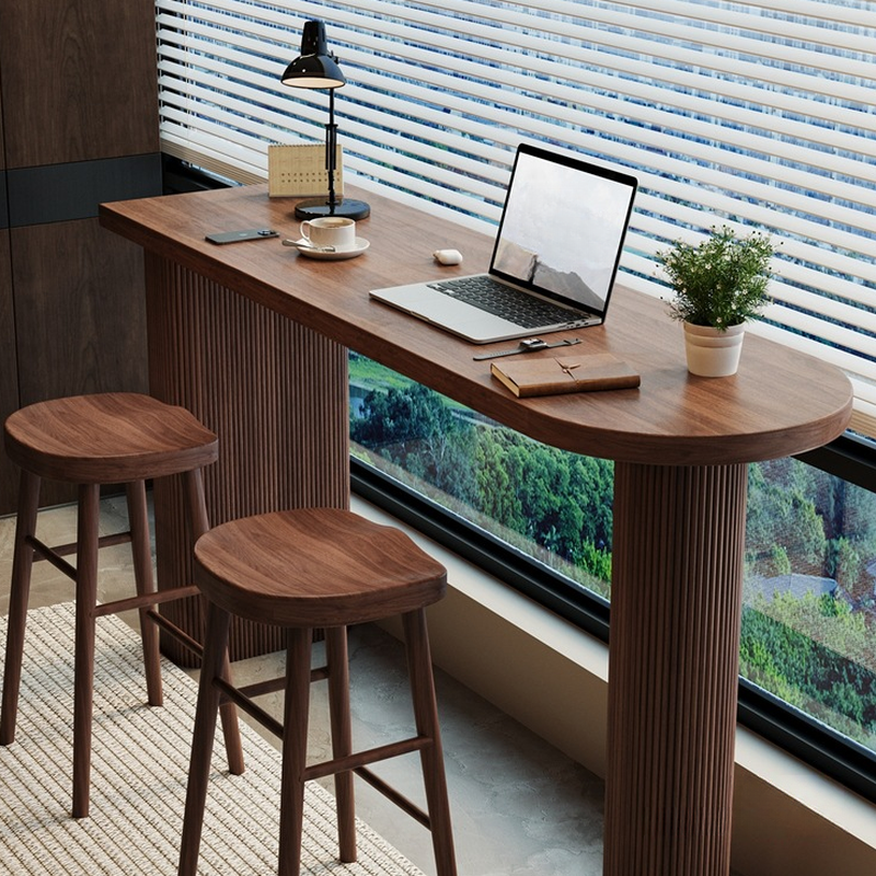 Hardwood Cocoa Free Form Pub Table