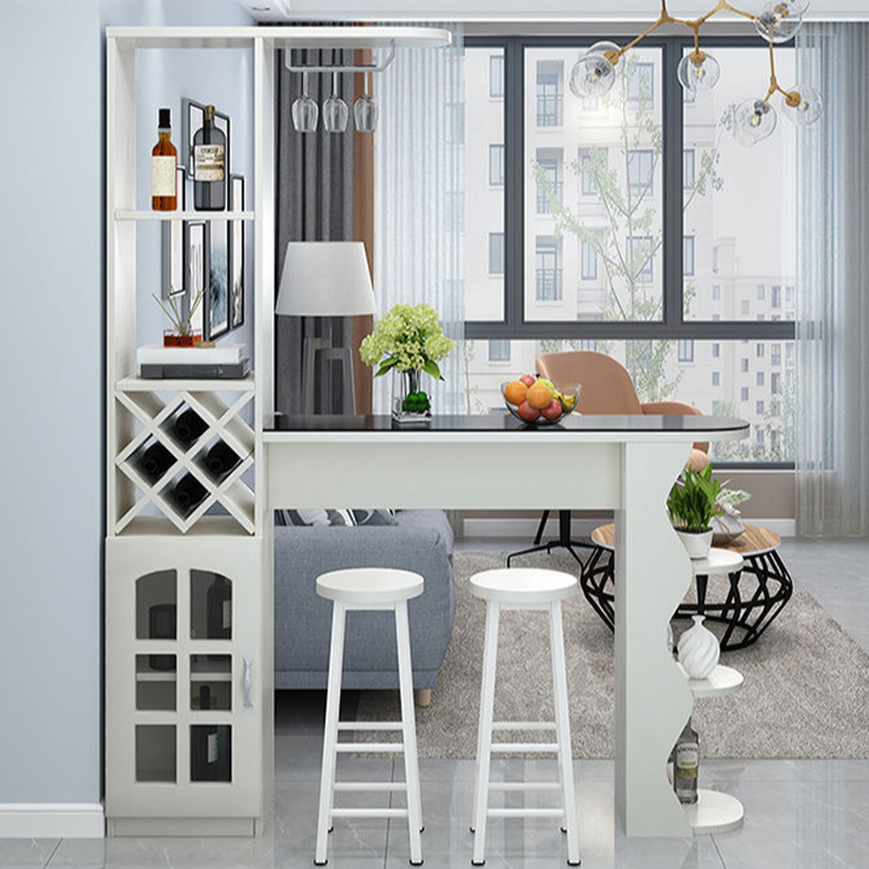 Vitreous Free Form/Oval Midnight Black Bistro Table with Immobile Pedestal Base