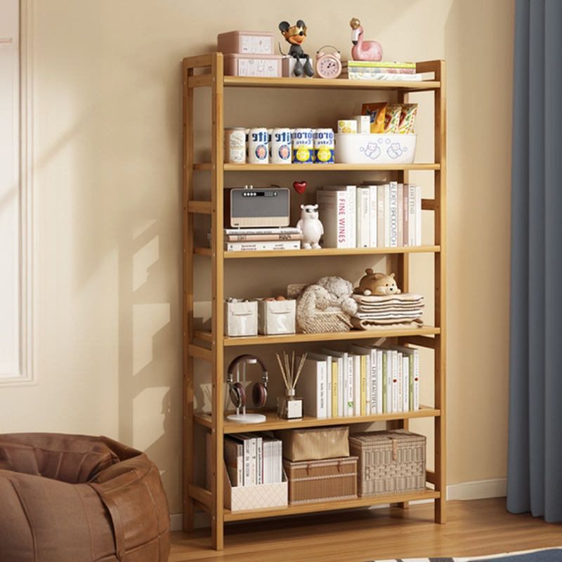Trendy 5/4/3 Tiers Cabinet Storage Shelf Rack with 5/4/3 Floating Shelves in Vertical Design