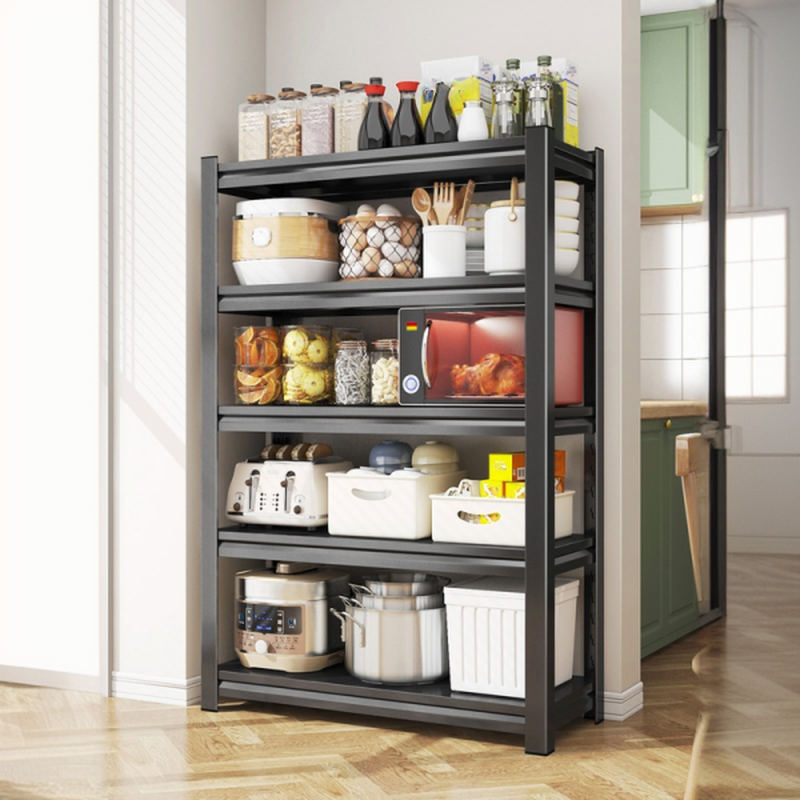 Ink Trendy 4 Tiers/5 Tiers Cabinet Storage Shelf Rack with 4 Shelves/5 Floating Shelves, Steel Frame, Vertical Installation