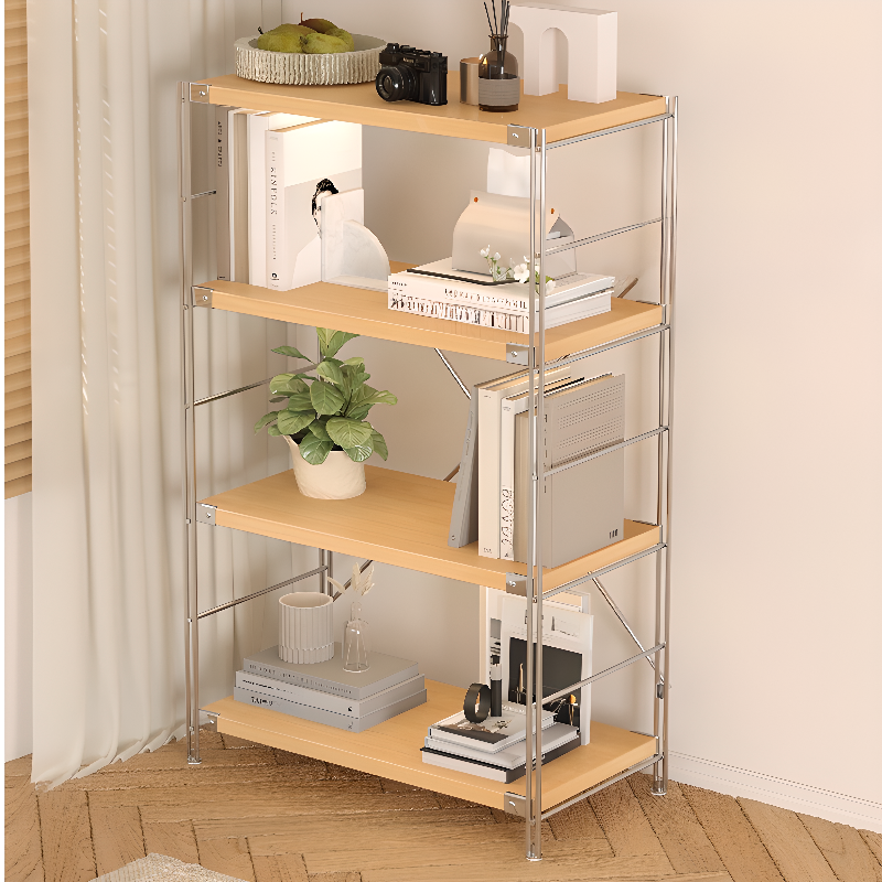 Natural Finish Trendy 3 Tiers/4 Tiers/2 Tiers Cabinet Storage Shelf Rack