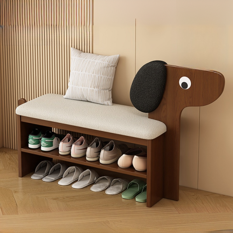 Modern Simple Style Rectangular Solid Colour Standard Ottoman in Light Gray Flannel with Storage Container