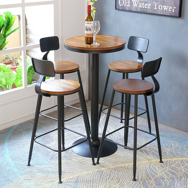 Simplistic Timber Pedestal Base Cocoa Bistro Table