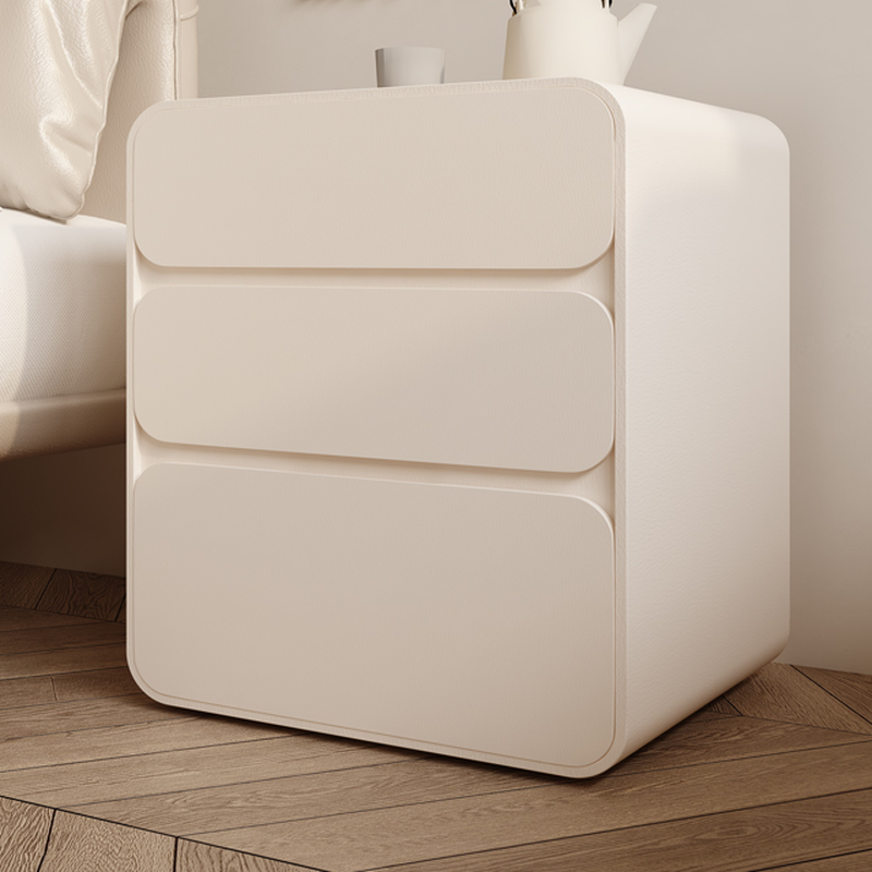 Stylish Drawer Storage Nightstand with 3 Drawers and Lumber Countertop