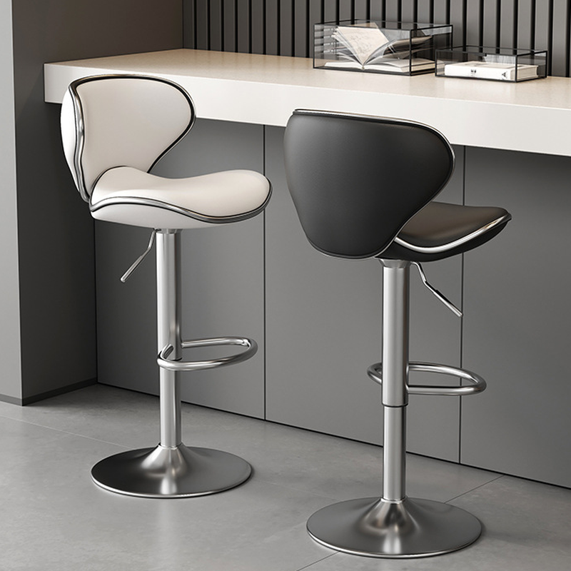 Art Deco Adjustable Lift Rawhide Pub Stool in Emerald Green/Auburn/Amber Colour with Backrest, Rotatable Horse Seat