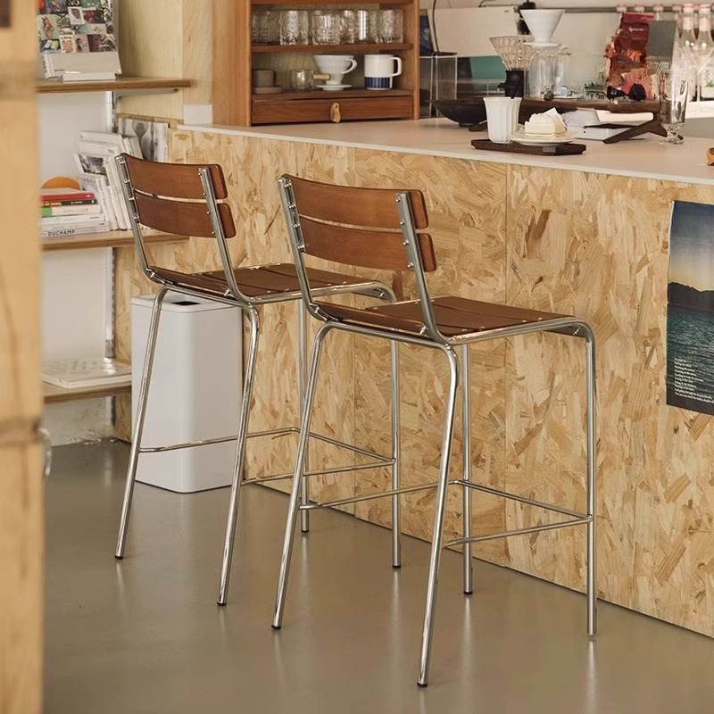 Modish Wood Counter Stools Black Pile-upon-able with Barrel & Leg Rest & Backrest