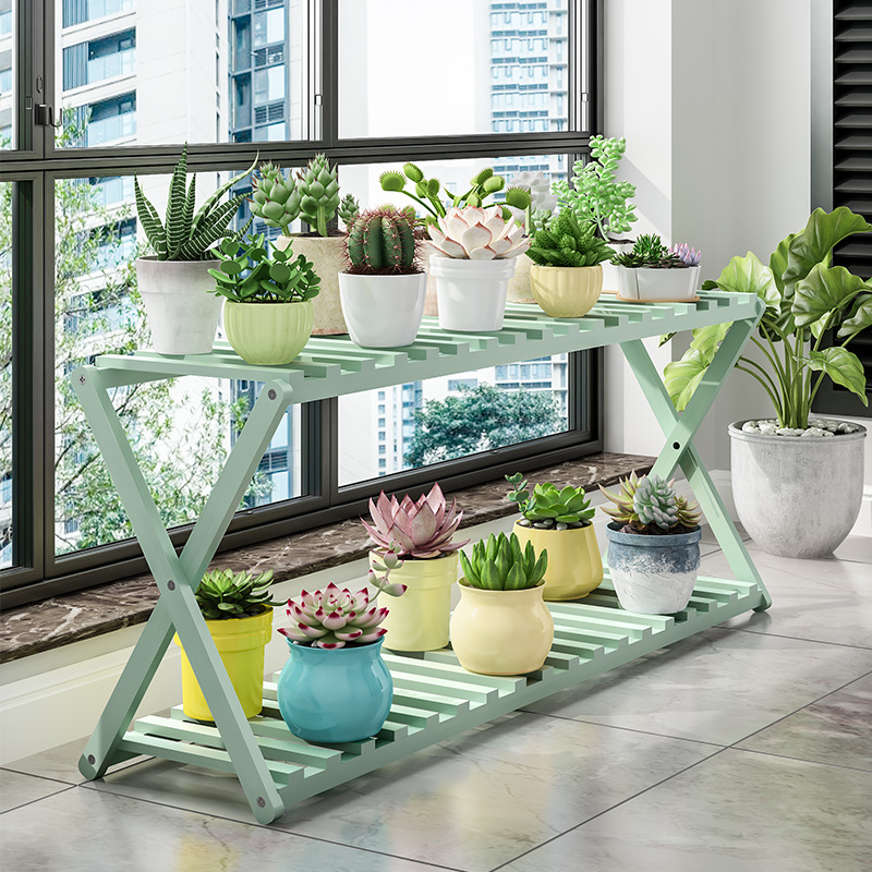 Contemporary Rectangle Bamboo Plant Holder, Portable and Ground Installation