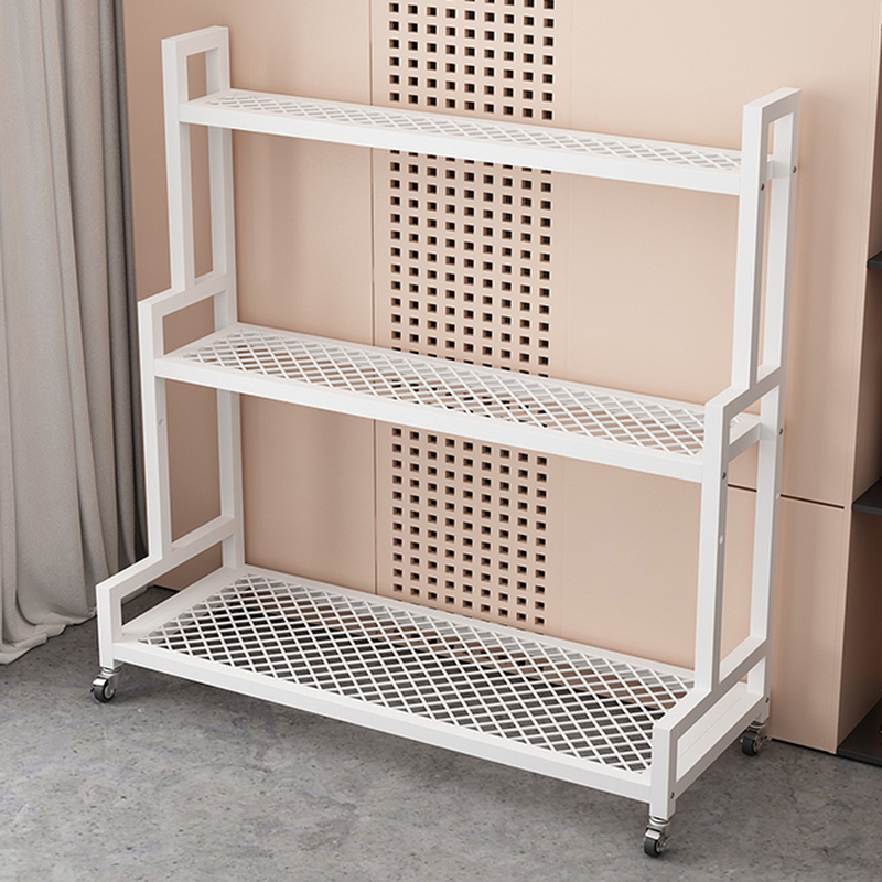 Rectangle Metal Plant Holder with Roller Wheels