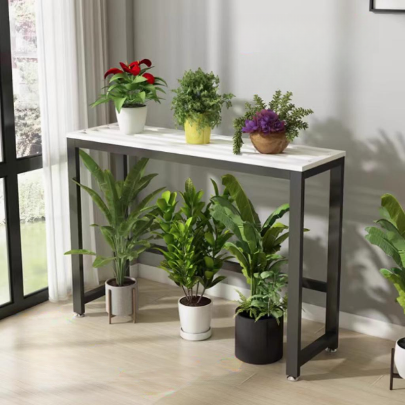 Contemporary Rectangle Metal Plant Holder for Ground Installation