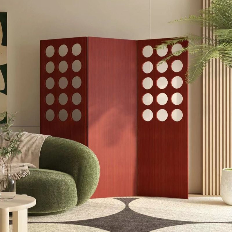 Room Partition Wall in Simplistic Style for Indoor Use, Transparent/Translucent Single Panel Design with 1 Panel, Laminate Screen, Standalone