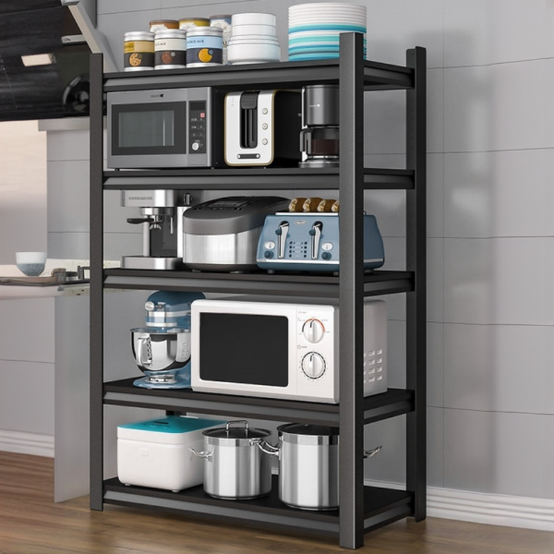 Ink Casual 5 Tiers Food Storage Shelf with Storage Shelves, Steel Frame, and Unattached Installation