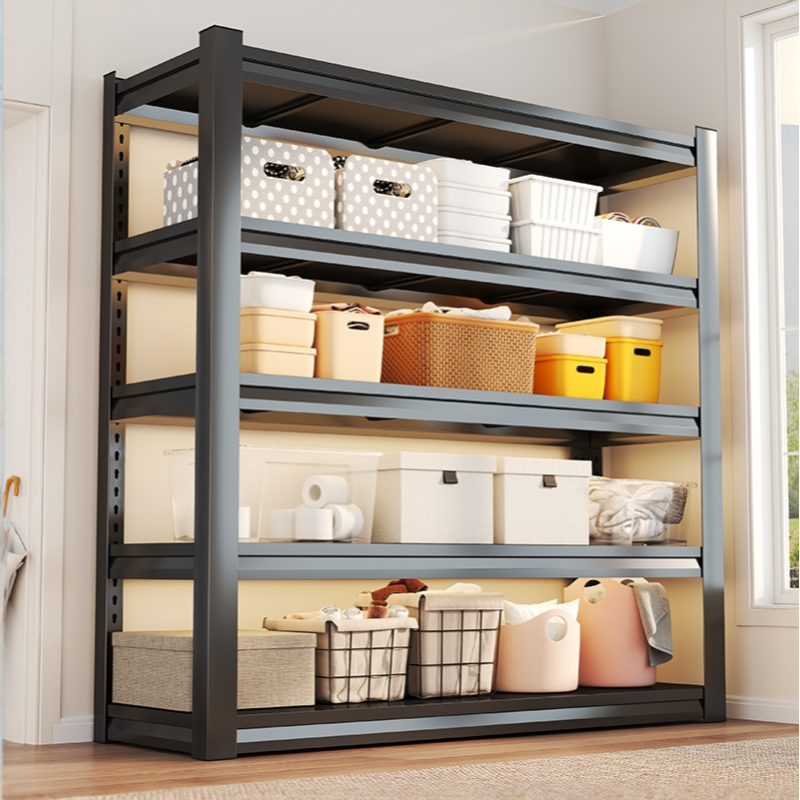 Casual Flame-resistant Alloy Cabinet Shelf with Unattached Solid Shelves