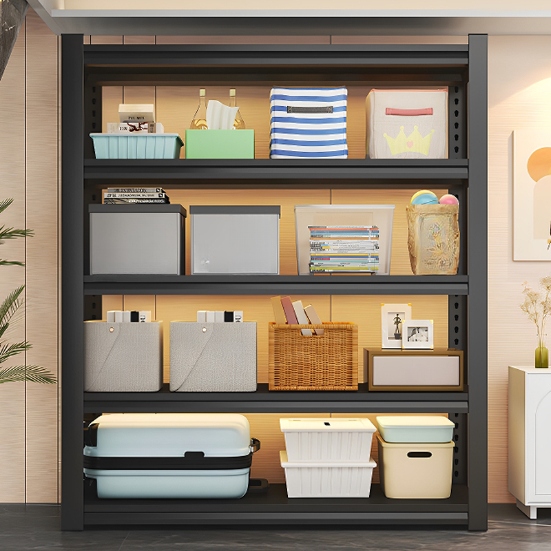 Casual Steel Warehouse Shelving Rack with Adjustable Shelves, Unattached Installation