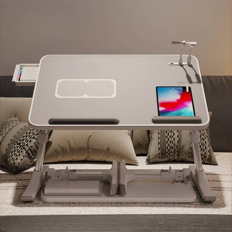 Art Deco Composite Wood Laptop Riser with Lifting Airlift and Tilt Feature