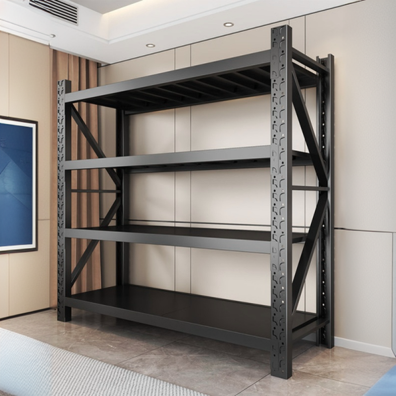 Casual 4 Tiers Rectangle Warehouse Shelving Rack with Flame-resistant Features