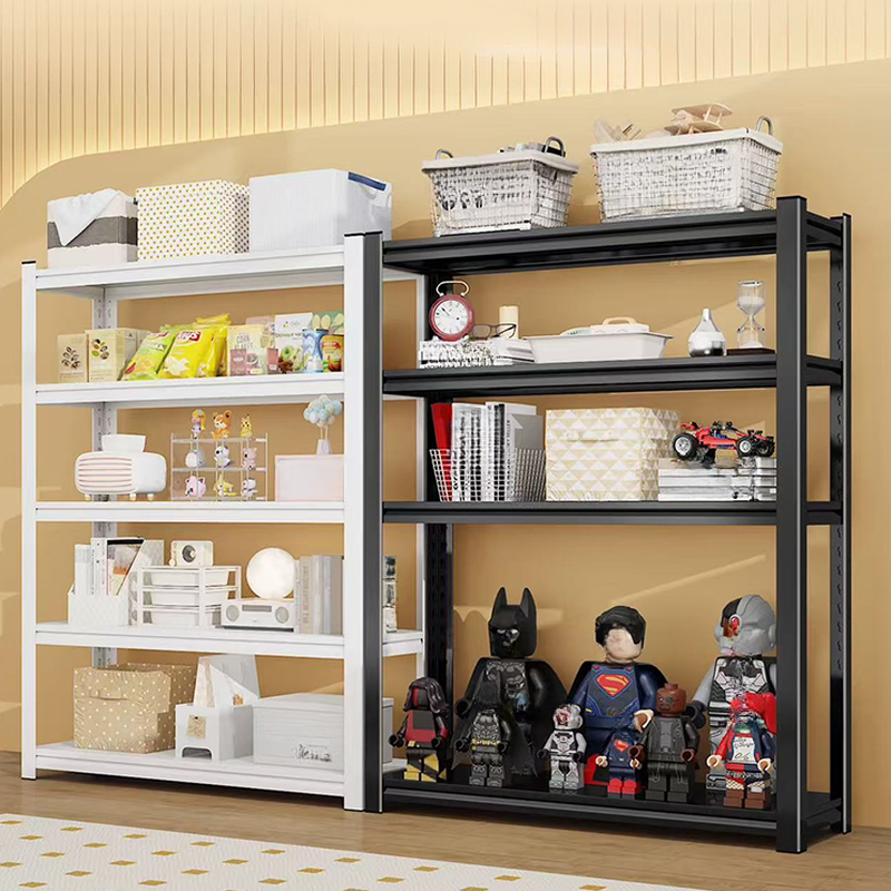 Casual Flame-resistant Steel Toy Storage Shelf with Adjustable Unattached Shelves