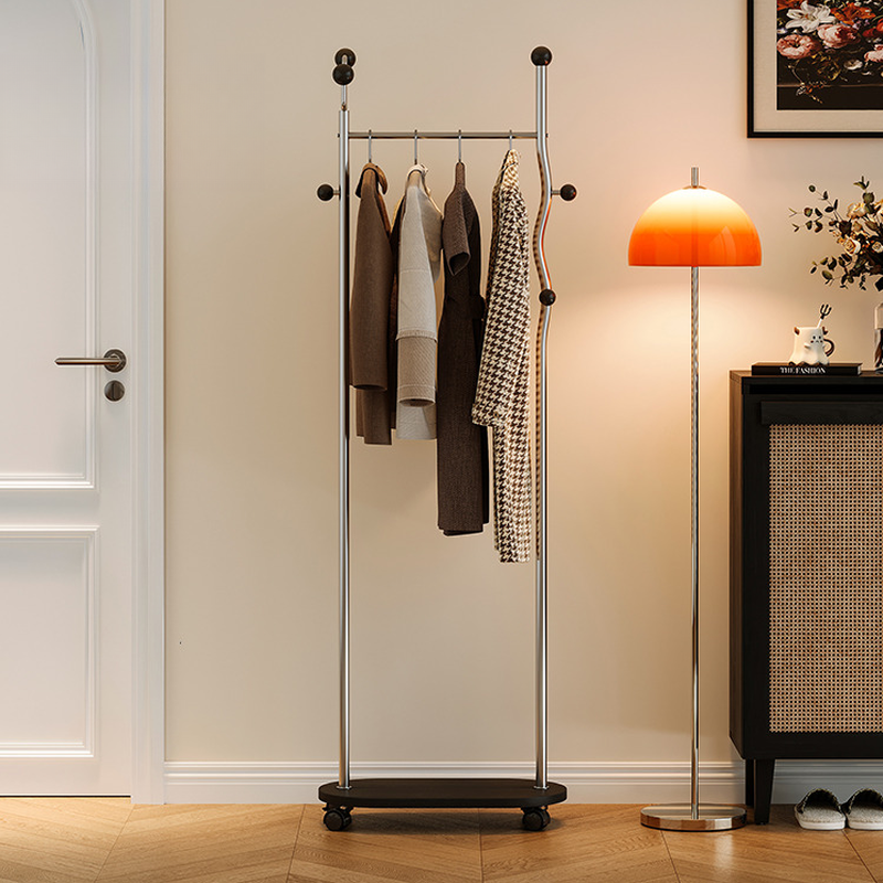 Modern Simple Style Hall Rack with Locker, 1 Shelf, Metal Frame, and Alloy Hook