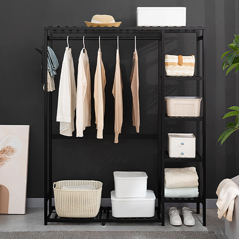 Simplistic Hall Tree with Stockroom Storage and 7 Shelves