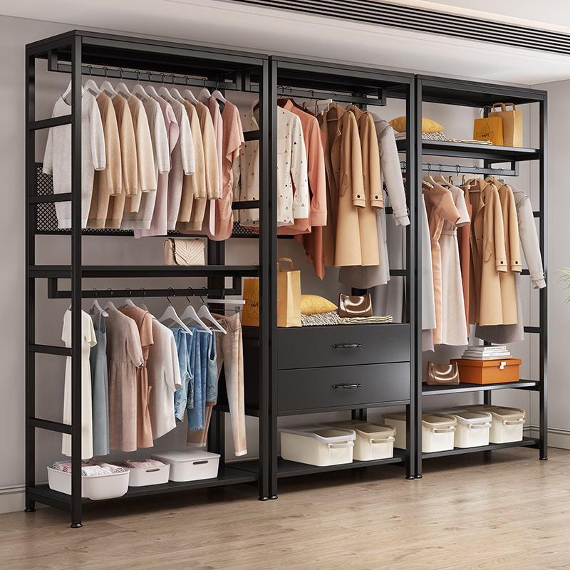 Midnight Black Simplistic Hall Tree with Stockroom, 4 Drawers, 1 Shelf, and Metal Frame