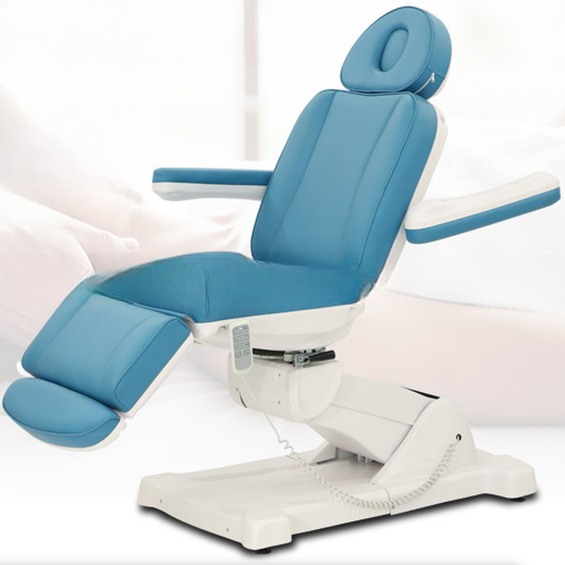 Indigo Synthetic Facial Bed with Curved Base