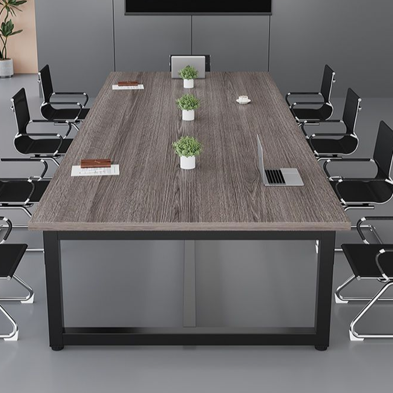 Casual Rectangle Meeting Table for 4/6 People with Engineered Wood Tabletop