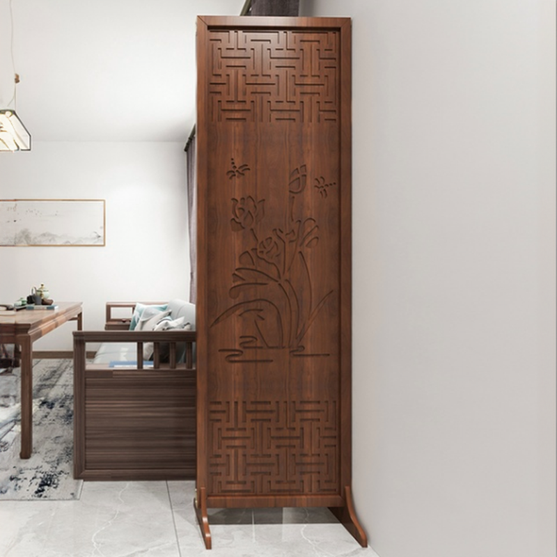 Auburn Contemporary Freestanding Wall Separator, Single Panel Wood Design