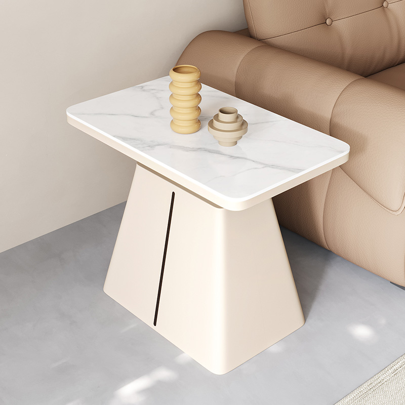 Modern Simple Style Stone Drink Table with Pedestal Base and Square/Rectangular Top