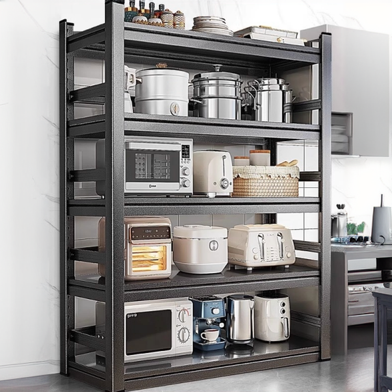 Minimalist 4/3/5 Tiers Rectangular Warehouse Shelving Rack with Flame-resistant Features