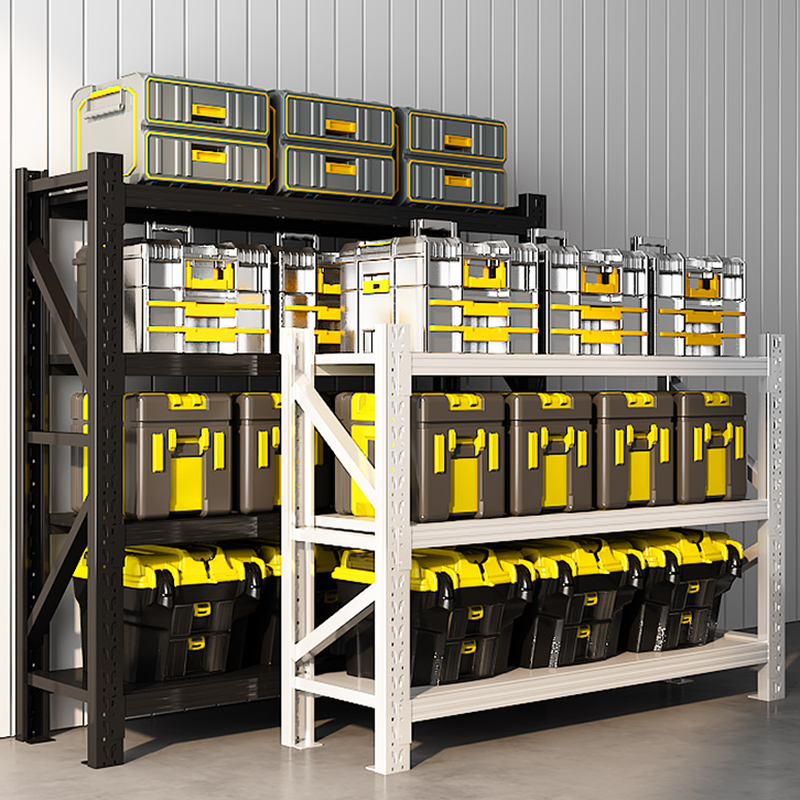 Rectangular Flame-resistant 3 Tiers/5 Tiers/4 Tiers Cabinet Storage Shelf Rack with Metal Frame in a Minimalist Style