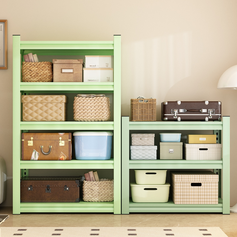 Light Green Minimalist Rectangular Pallet Storage Rack with 4/5/6 Tiers