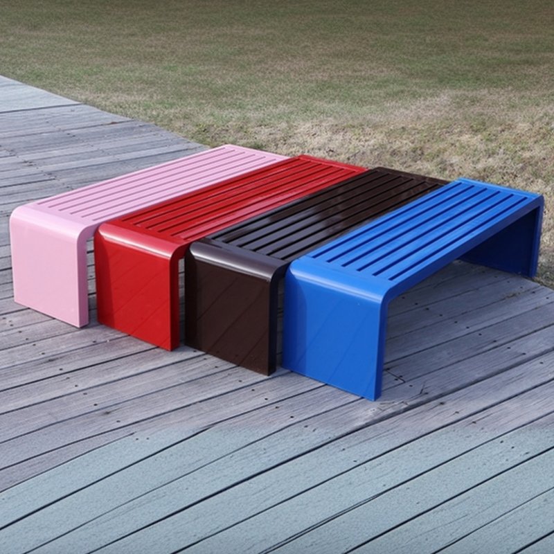 Modern Rainproof Picnic Bench with Alloy Material in White/Green/Pecan