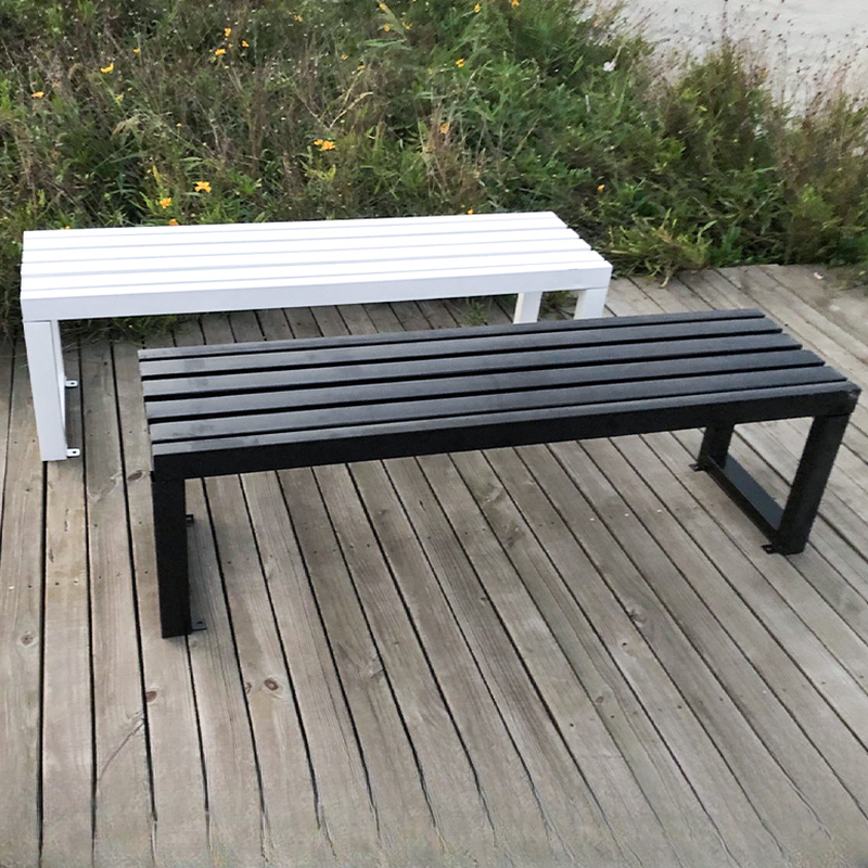 Modern Picnic Bench with Rainproof Alloy and Black/White Finish