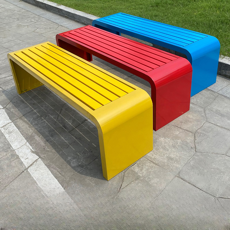 Contemporary Moisture-proof Rose/Blue/Lemon Colour Alloy Picnic Bench