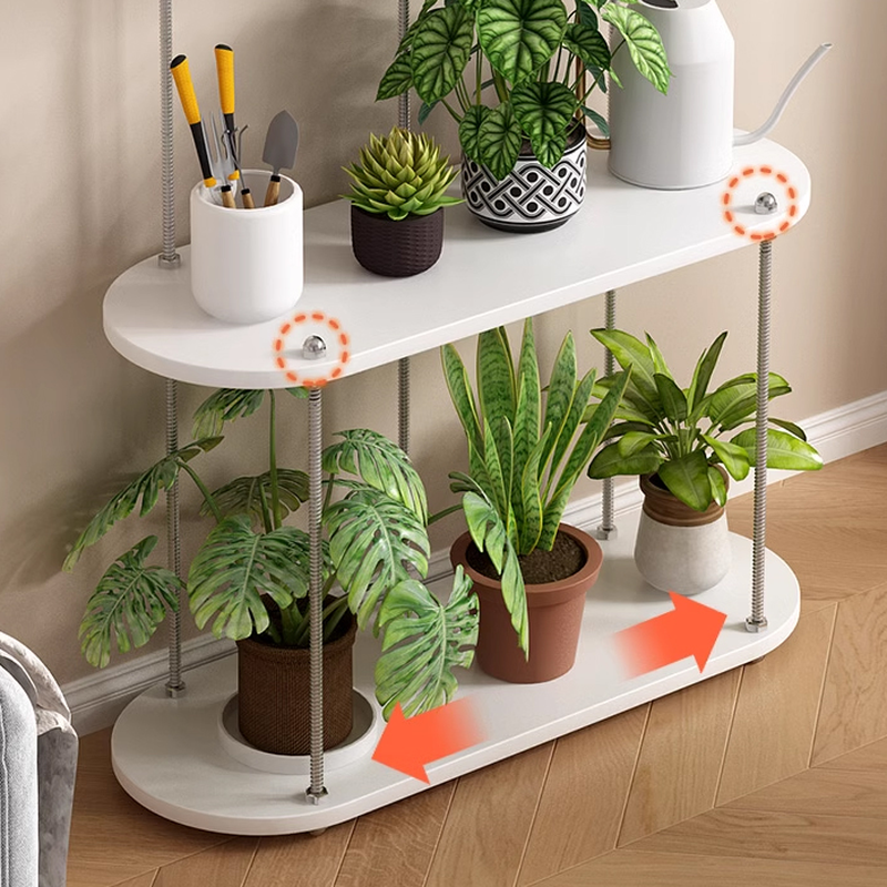 Trendy Oval Wooden Plant Holder for Floor