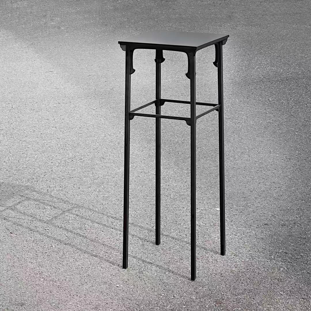 Trendy Square Iron Plant Stand Side Table for Floor Installation