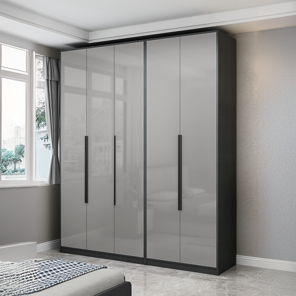 Modern Composite Wood Cabinet Armoire with Soft Close Drawer, Soft Close Door, Interior Shelves, and Clothing Rod