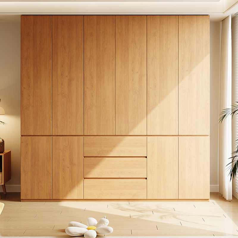 Modern Timber Cabinet Armoire with Soft Close Drawer, Soft Close Door, Interior Shelves, and Clothing Rod