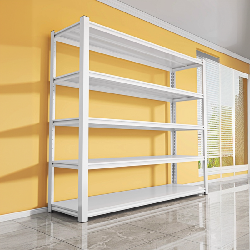 Modern Simple Style Flameproof Steel Storage Rack with Adjustable Shelves, Unattached