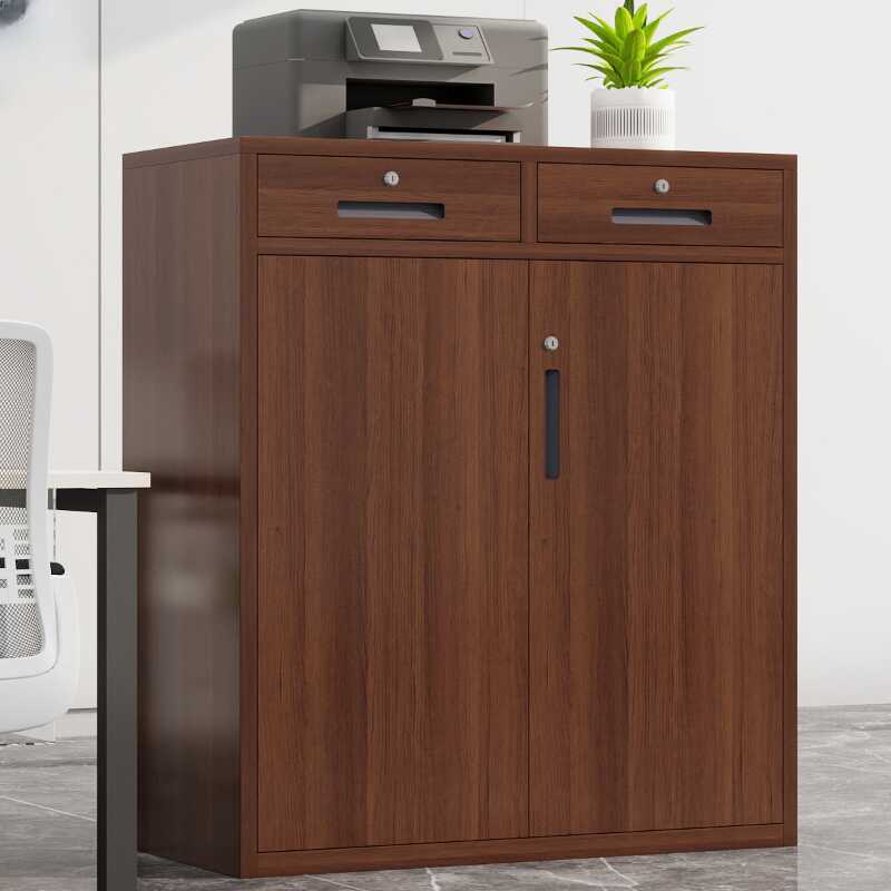 Art Deco Steel Office Storage Cabinets with Moisture-proof Adaptable Shelf and Locking Door, 1-Wide