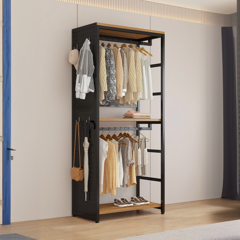 Ink Modish Free Standing Hall Rack with Alloy Frame, Unenclosed Storage, and Alloy Hook